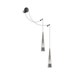 Luminosa Lighting Luminosa Maytoni Sintesi Modern 2 Light Wall Lamp Chrome 3000K - thumbnail 7