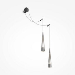 Luminosa Lighting Luminosa Maytoni Sintesi Modern 2 Light Wall Lamp Chrome 3000K - thumbnail 1