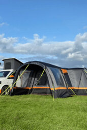 OLPRO Cocoon Breeze Campervan Awning Extension - Charcoal & Orange - thumbnail 2