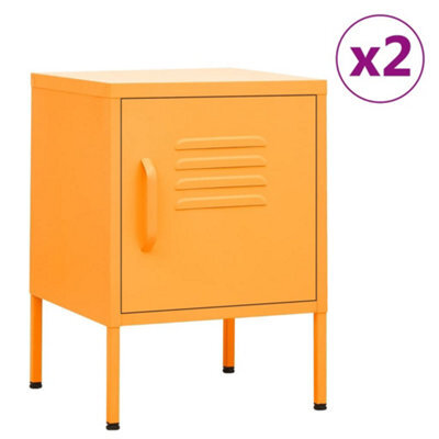 Berkfield Nightstands 2 Pcs Mustard Yellow 35X35X51 Cm Steel - image 1