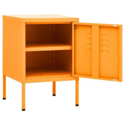 Berkfield Nightstands 2 Pcs Mustard Yellow 35X35X51 Cm Steel - thumbnail 6