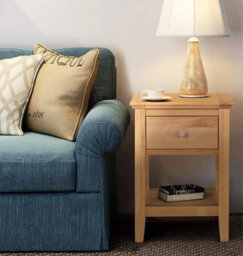 Hallowood Furniture Hereford Oak Lamp Table With Drawer