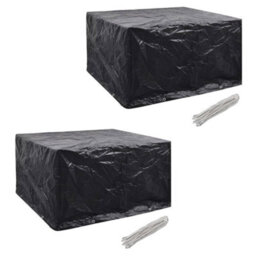 Walplus Outdoor Garden Furniture Covers 2Pcs 6 Person Poly Rattan 172X113Cm - thumbnail 1