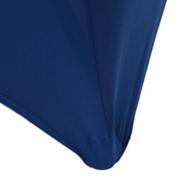 Harbour Housewares Folding Camping Picnic Table With Fitted Tablecloth - 180Cm (6Ft) - Black/blue - Portable Plastic Outdoor Party Display - thumbnail 7