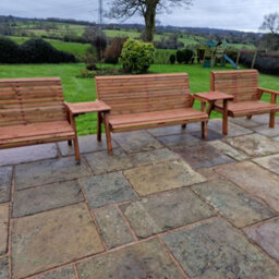 Churnet Valley Garden Furniture Ltd Valley 7 Seat Set 1X3B 2 X 2B Straight Tray - thumbnail 3