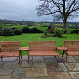Churnet Valley Garden Furniture Ltd Valley 7 Seat Set 1X3B 2 X 2B Straight Tray - thumbnail 4