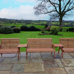 Churnet Valley Garden Furniture Ltd Valley 7 Seat Set 1X3B 2 X 2B Straight Tray - thumbnail 2
