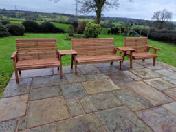 Churnet Valley Garden Furniture Ltd Valley 7 Seat Set 1X3B 2 X 2B Straight Tray - thumbnail 6