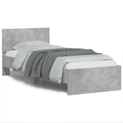 Walplus Engineered Wood Bed Frame With Headboard Rgb Led Lights And Slatted Base For Bedroom - image 1