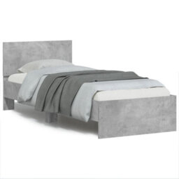Walplus Engineered Wood Bed Frame With Headboard Rgb Led Lights And Slatted Base For Bedroom - thumbnail 1