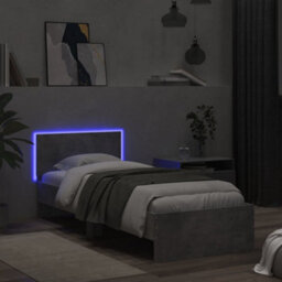 Walplus Engineered Wood Bed Frame With Headboard Rgb Led Lights And Slatted Base For Bedroom - thumbnail 5