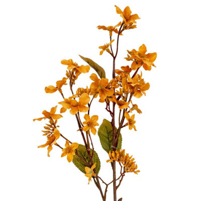 Hill Interiors Vernicia Fordii Artificial Flower Spray Yellow (One Size) - image 1