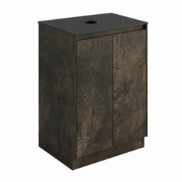 Plum&clay Rigel Metallic Brown Floor Standing Bathroom Vanity Unit With Black Worktop (W)600mm (H)850mm - thumbnail 3