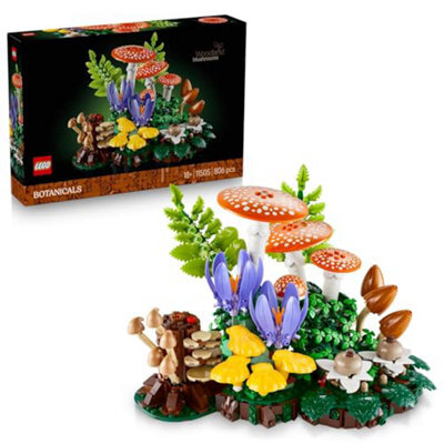 Lego Botanicals Woodland Mushrooms - Artificial Plants Set For Adults - Incl. A Toadstool & Faux Flowers Living Room Or Bedroom