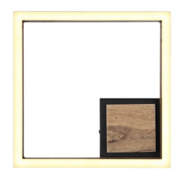 Luminosa Lighting Luminosa Beatrix Integrated Led Semi Flush Ceiling Light Matt Black Square Led 3000K - thumbnail 4