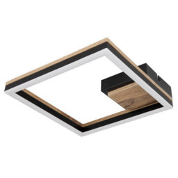 Luminosa Lighting Luminosa Beatrix Integrated Led Semi Flush Ceiling Light Matt Black Square Led 3000K - thumbnail 2