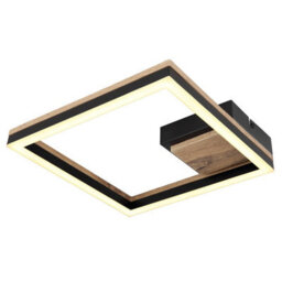 Luminosa Lighting Luminosa Beatrix Integrated Led Semi Flush Ceiling Light Matt Black Square Led 3000K