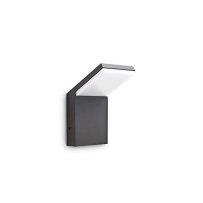 Ideal Lux Style Integrated Led Outdoor Wall Lamp 1 Light Anthracite 3000K Ip54