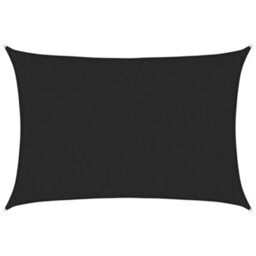 Vidaxl Sunshade Sail 160 G/m² Black 3X4.5 M Hdpe - thumbnail 1