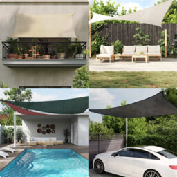 Vidaxl Sunshade Sail 160 G/m² Black 3X4.5 M Hdpe - thumbnail 2