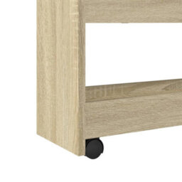 Walplus Narrow Storage Trolley 4 Tier Sonoma Oak Engineered Wood - thumbnail 7