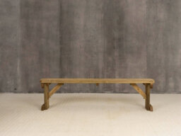 Arbor Garden Solutions Hollies Wooden Bench, Rounded Outdoor Garden Fence Seat(7Ft, Rustic Brown Finish) - thumbnail 2