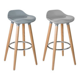 Orsina Grey Bar Stool, Space-Saving Kitchen Stool, Easy To Clean Breakfast Bar Stool, Footrest Support Bar Stool - thumbnail 2