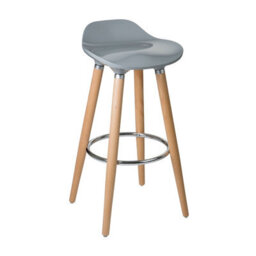 Orsina Grey Bar Stool, Space-Saving Kitchen Stool, Easy To Clean Breakfast Bar Stool, Footrest Support Bar Stool - thumbnail 1