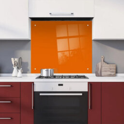 70 X 90Cm Moroccan Flame Glass Kitchen Splashback Splatter Screen Pre Drilled Holes Wall Hanging Fixings Included - thumbnail 1