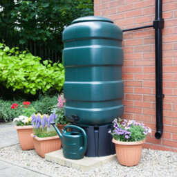 Whitefurze 250L Water Butt With Stand- Green - thumbnail 2