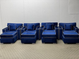 Stratus Interiors Barclay Cinema Style Sofa Armchair Contrast Piping Cup Holders