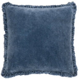 Yard Bertie Cotton Velvet Feather Rich Cushion - thumbnail 1