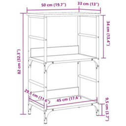 Berkfield Book Cabinet Old Wood 50X33X82 Cm Engineered Wood - thumbnail 9