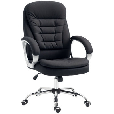 Executive Office Chair Adj Height Wheels Black - image 1