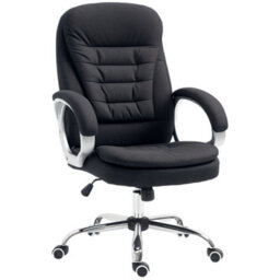 Executive Office Chair Adj Height Wheels Black - thumbnail 1