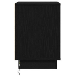 Berkfield Modern Bedside Cabinet With Led Lights Black 39X34,5X50 Cm - thumbnail 7