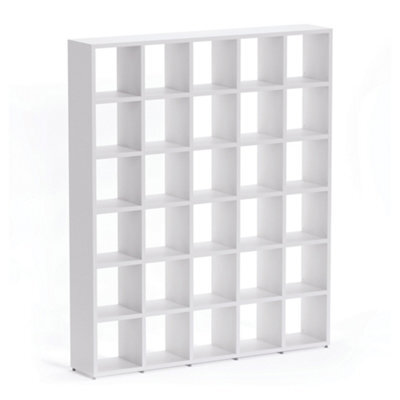 RB UK Boon 30 Cube Shelving Unit Eco-Friendly Bookcase Freestanding Heavy Duty Oak, Made In Austria (H)2180mm (W)1810mm (D)330mm