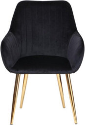 Hygrad Built to Survive Set Of 2 Velvet Dining Chairs With Gold Legs - Soft Padded Chairs For Home, Restaurant, Cafe, Office - thumbnail 3
