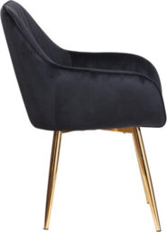 Hygrad Built to Survive Set Of 2 Velvet Dining Chairs With Gold Legs - Soft Padded Chairs For Home, Restaurant, Cafe, Office - thumbnail 6