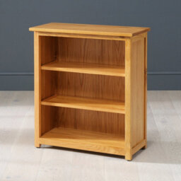 The Furniture Market London Essentials Oak Small Low Compact Adjustable 3 Shelf Bookcase - thumbnail 4