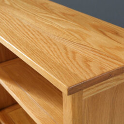 The Furniture Market London Essentials Oak Small Low Compact Adjustable 3 Shelf Bookcase - thumbnail 6