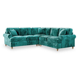 Alfie Emerald Large 2X2 Corner Sofa For Living Room - Fully Assembled By Roseland Furniture - thumbnail 1