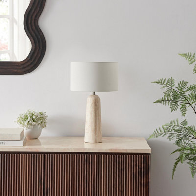 Furniturebox Uk Teresia Travertine Stone Table Lamp - image 1