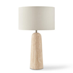 Furniturebox Uk Teresia Travertine Stone Table Lamp - thumbnail 4