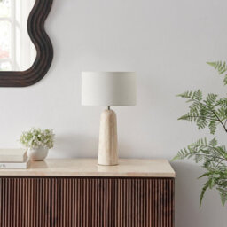 Furniturebox Uk Teresia Travertine Stone Table Lamp - thumbnail 1