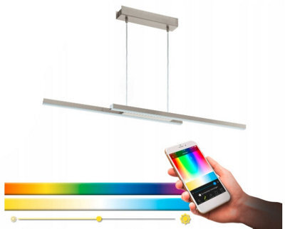 Eglo Fraioli Rgb Led Ceiling Pendant Light Smart App Control 4600 Lumens Tunable White - image 1