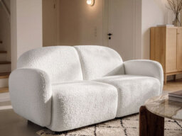 Beliani Sofa 2 Seater Jule Boucle Off-White - thumbnail 2