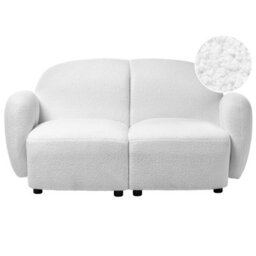 Beliani Sofa 2 Seater Jule Boucle Off-White - thumbnail 1