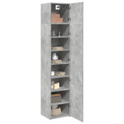 Berkfield Slim Storage Cabinet Concrete Grey 45X42.5X225 Cm Engineered Wood - thumbnail 3