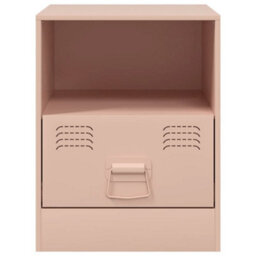 Berkfield Bedside Cabinet Pink 34.5X39X44 Cm Steel - thumbnail 6